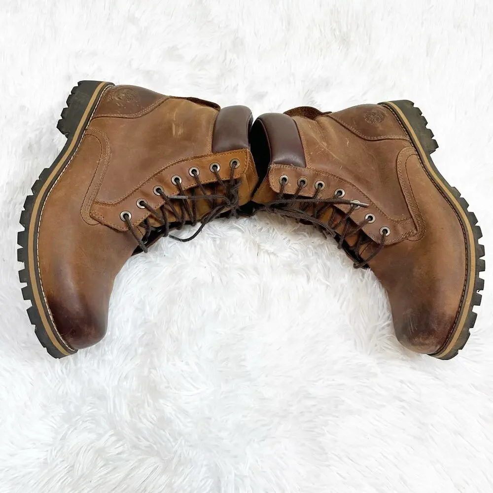 Timberland Men's Premium Waterproof Leather Boots Brown US 10.5 Hiking Work